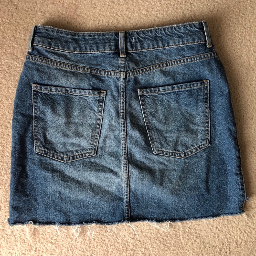 Forever 21 Distressed Denim Mini Skirt - Picture 3 of 6